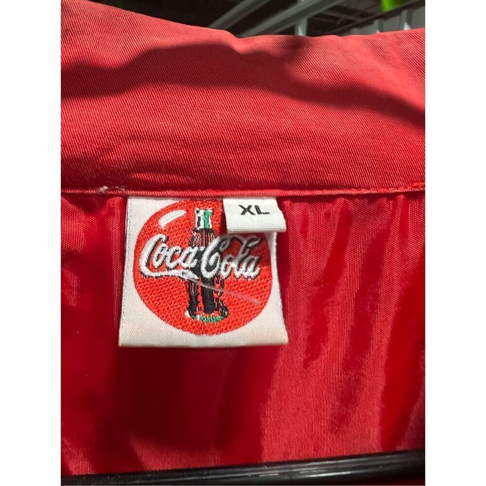 VINTAGE Coca-Cola SOCCER Jacket Wind Resistant XL - Picture 7 of 14